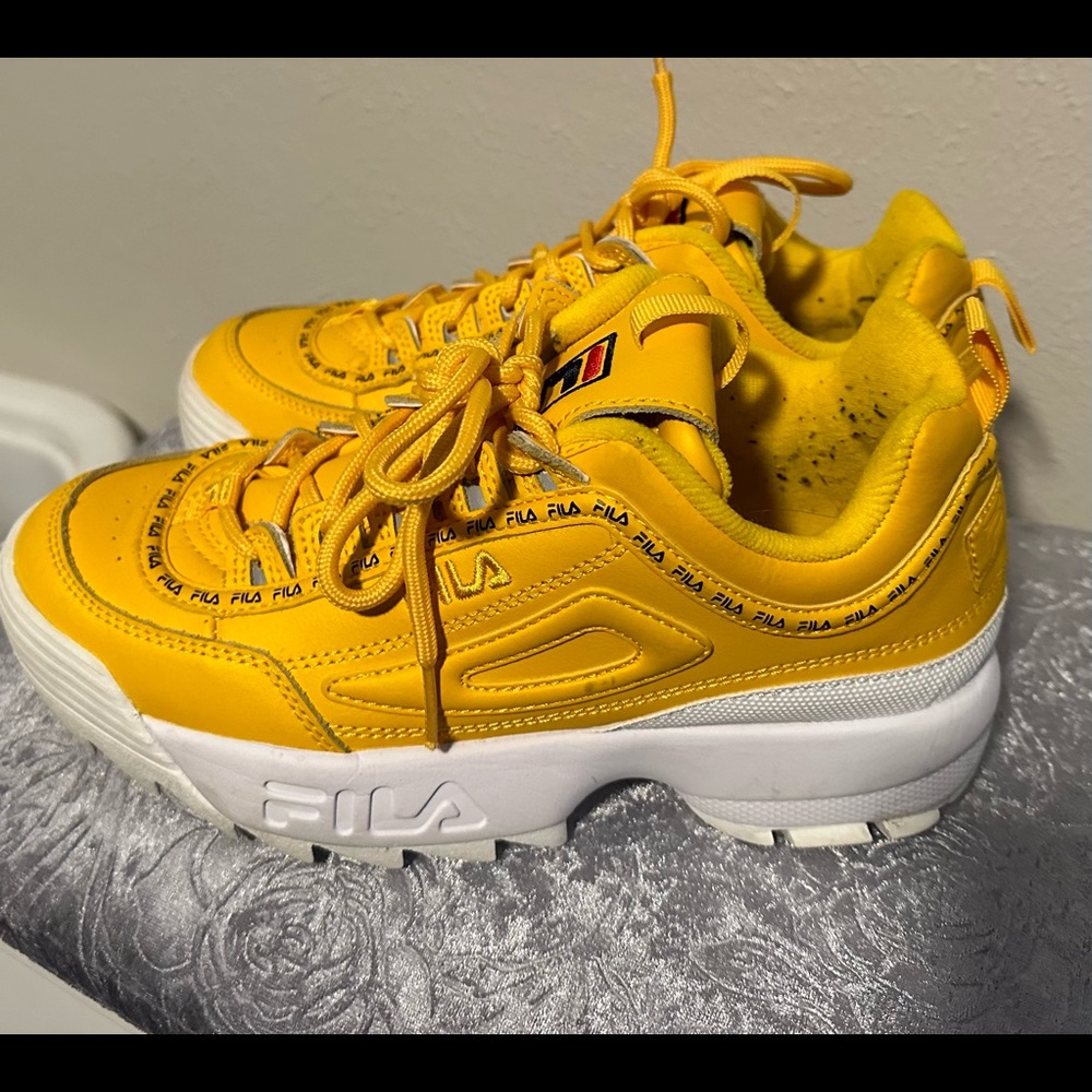 Womans Yellow FILA Sneakers size 6